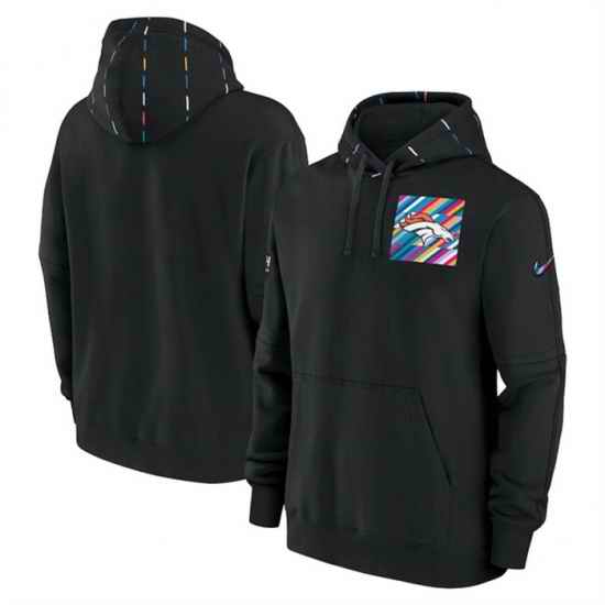 Men Denver Broncos Black 2023 Crucial Catch Club Pullover Hoodie